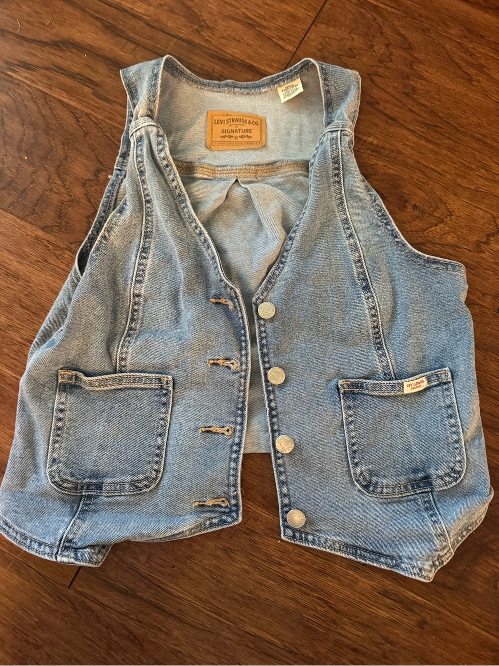 Levi's Light Blue Denim Vest western